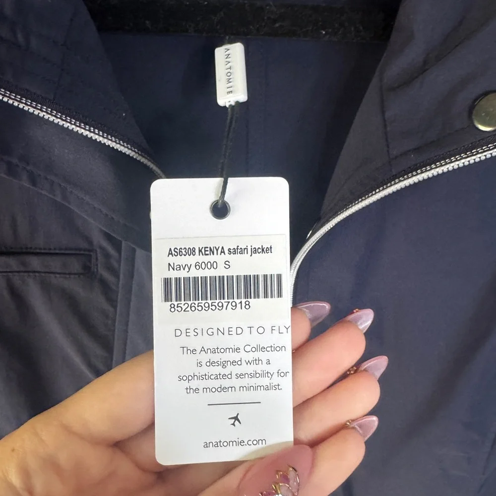 Anatomie Kenya Safari Jacket Navy Size Small NWT - Picture 7 of 13